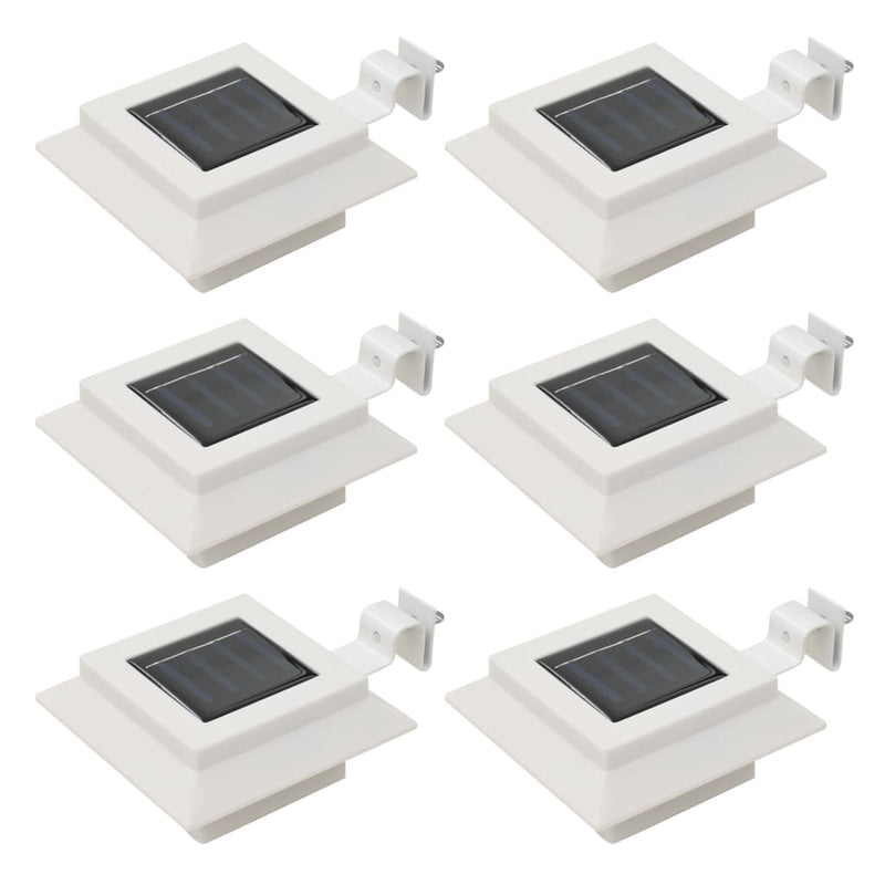 vidaXL Outdoor Solar Lamps 6 pcs LED Square 12 cm Black