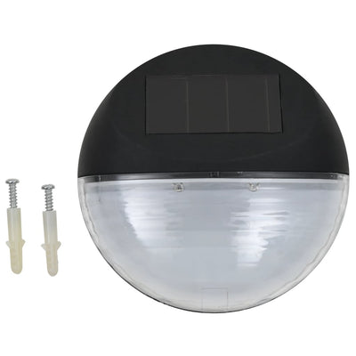 vidaXL Outdoor Solar Wall Lamps LED 12 pcs Round Black