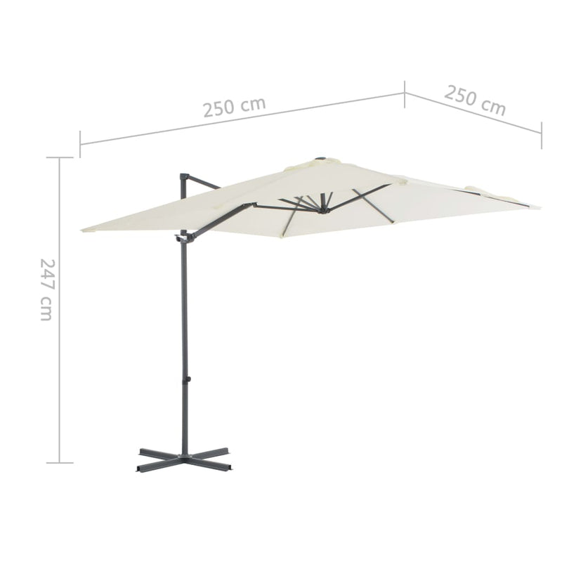 vidaXL Cantilever Garden Parasol with Steel Pole Anthracite 300 cm