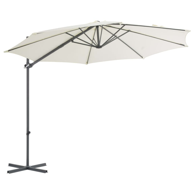 vidaXL Cantilever Garden Parasol with Steel Pole Anthracite 300 cm