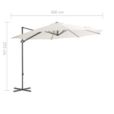 vidaXL Cantilever Garden Parasol with Steel Pole Anthracite 300 cm
