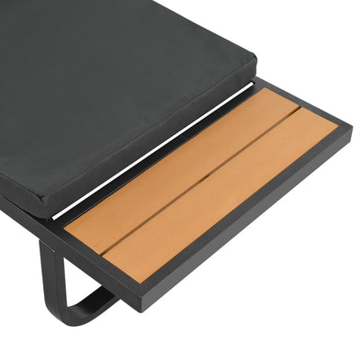 vidaXL 2 Piece Garden Corner Sofa Set with Cushions Aluminium WPC