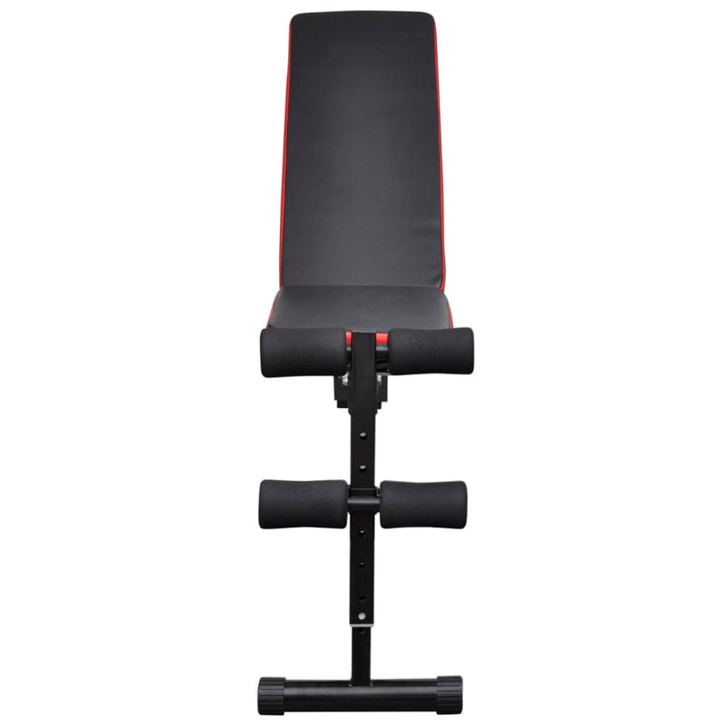 vidaXL Adjustable Sit-up Bench with Barbell and Dumbbell Set 60.5 kg