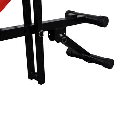 vidaXL Adjustable Sit-up Bench with Barbell and Dumbbell Set 60.5 kg