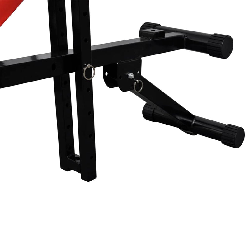 vidaXL Adjustable Sit-up Bench with Barbell and Dumbbell Set 60.5 kg