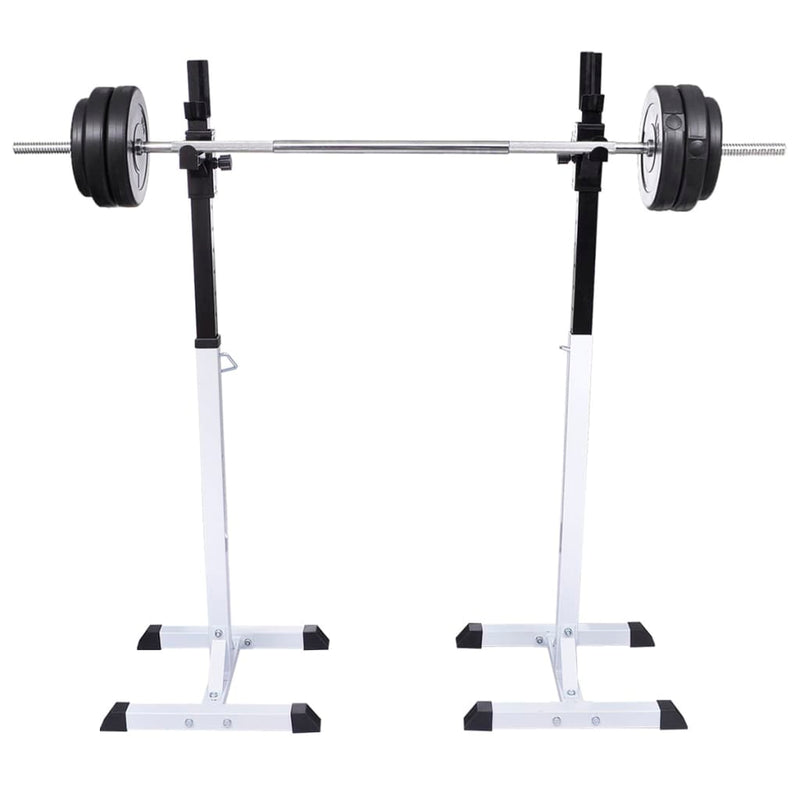 vidaXL Barbell Squat Rack with Barbell and Dumbbell Set 60.5 kg