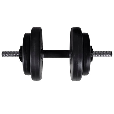 vidaXL Wall-mounted Power Tower with Barbell and Dumbbell Set 60.5 kg