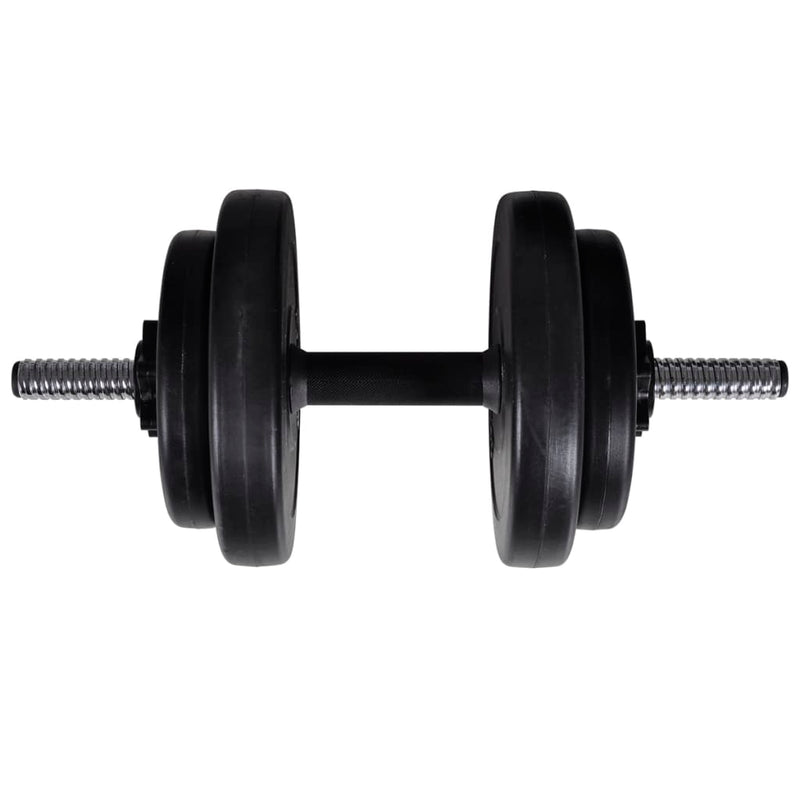 vidaXL Wall-mounted Power Tower with Barbell and Dumbbell Set 60.5 kg