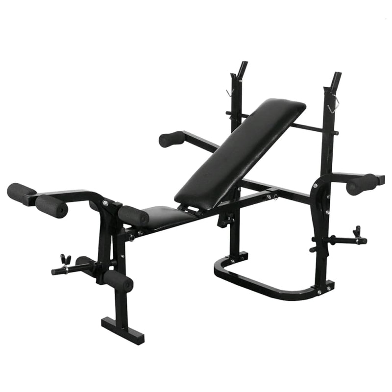 vidaXL Weight Bench with Weight Rack&Barbell and Dumbbell Set 60.5kg