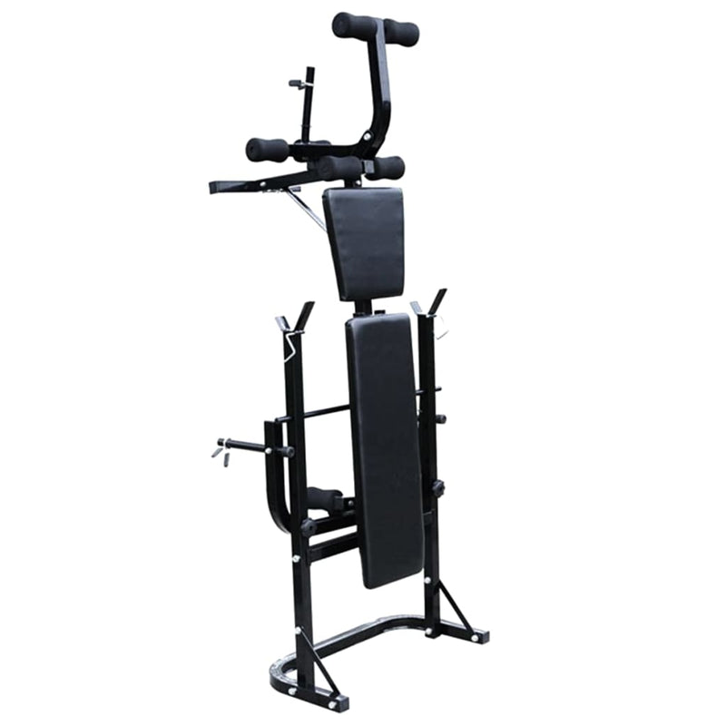 vidaXL Weight Bench with Weight Rack&Barbell and Dumbbell Set 60.5kg