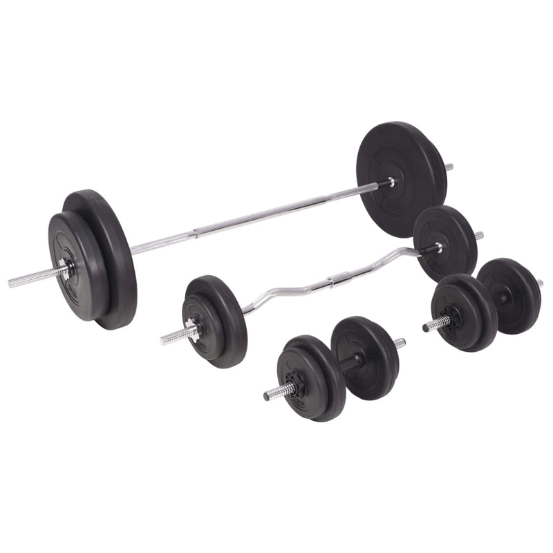 vidaXL Weight Bench with Weight Rack&Barbell and Dumbbell Set 90 kg