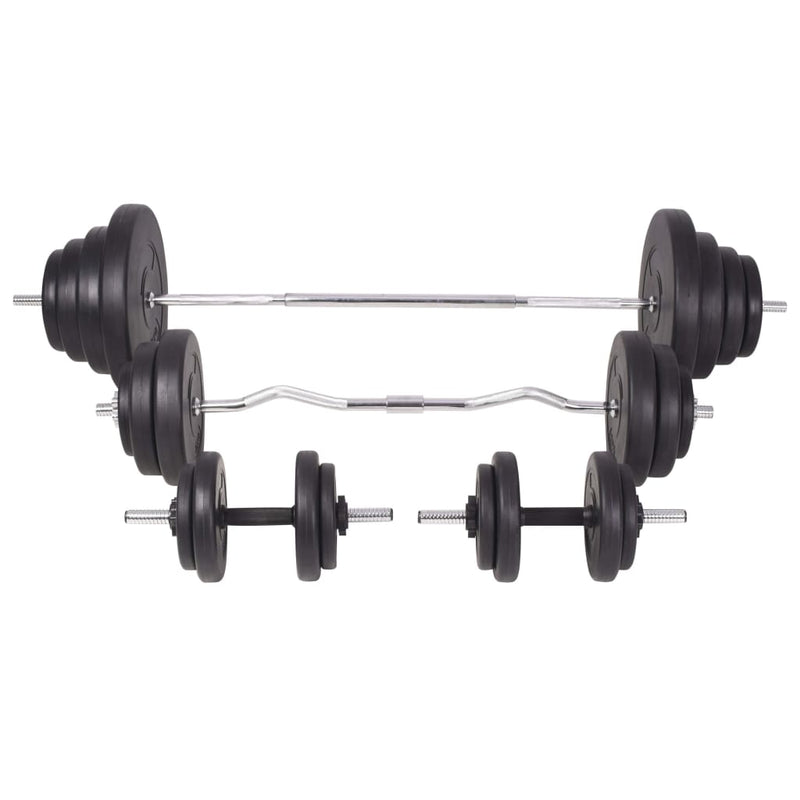 vidaXL Weight Bench with Weight Rack&Barbell and Dumbbell Set 120 kg
