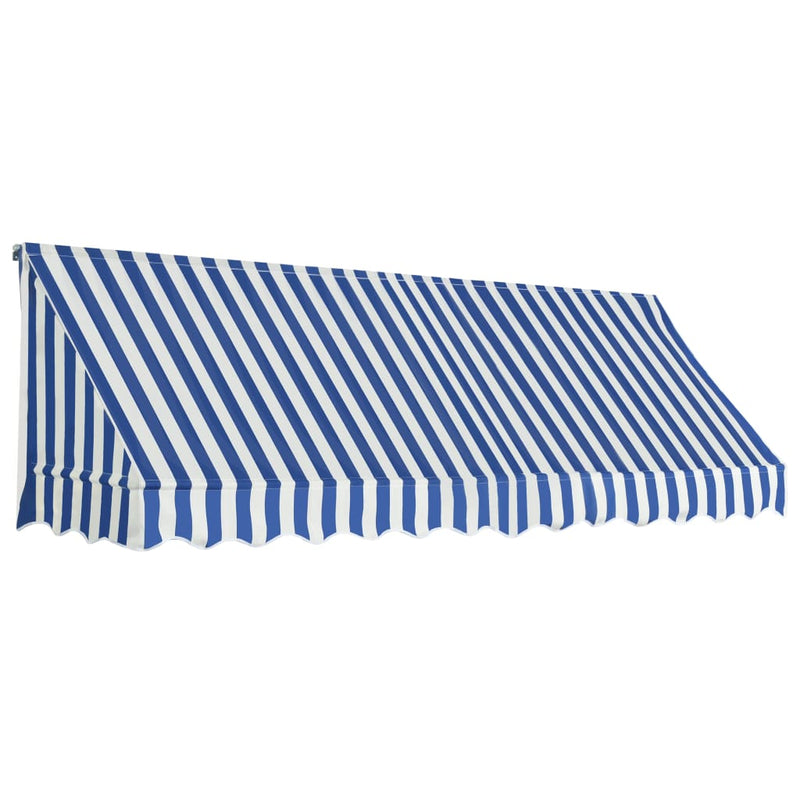 vidaXL Bistro Awning 400x120 cm Blue and White