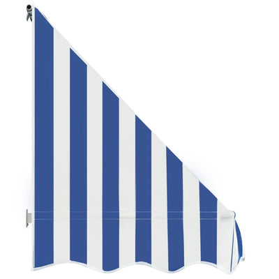 vidaXL Bistro Awning 400x120 cm Blue and White