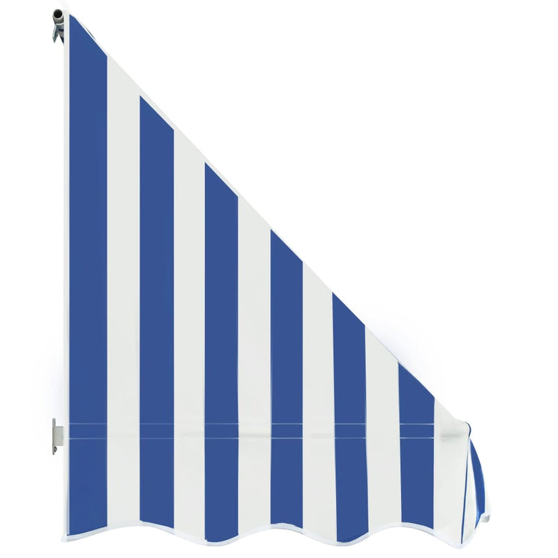 vidaXL Bistro Awning 400x120 cm Blue and White