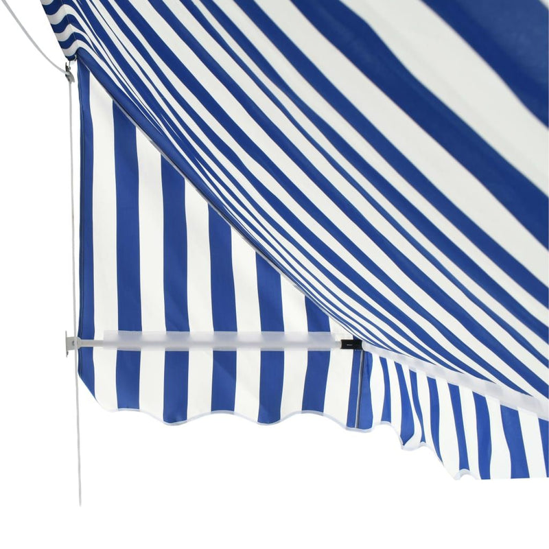 vidaXL Bistro Awning 400x120 cm Blue and White