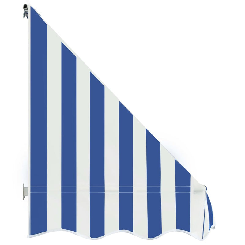vidaXL Bistro Awning 350x120 cm Blue and White