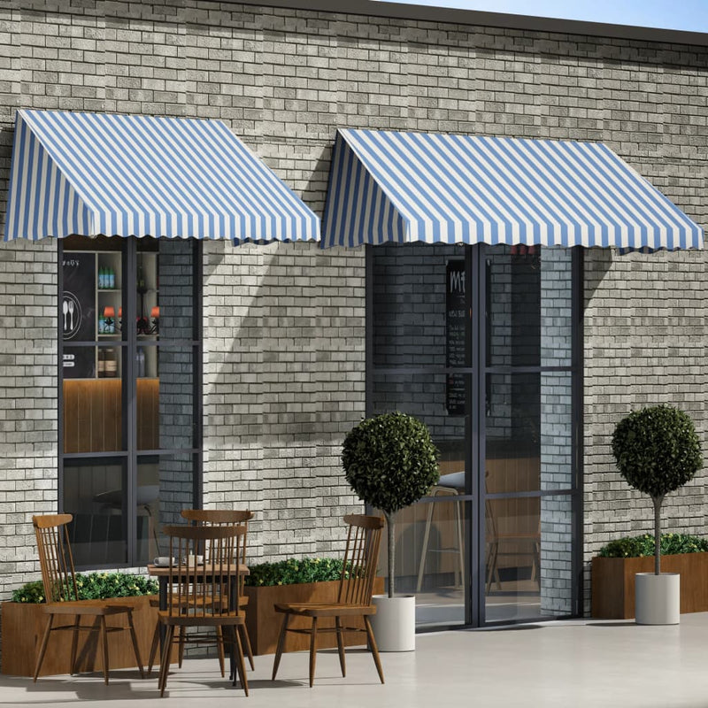 vidaXL Bistro Awning 350x120 cm Blue and White