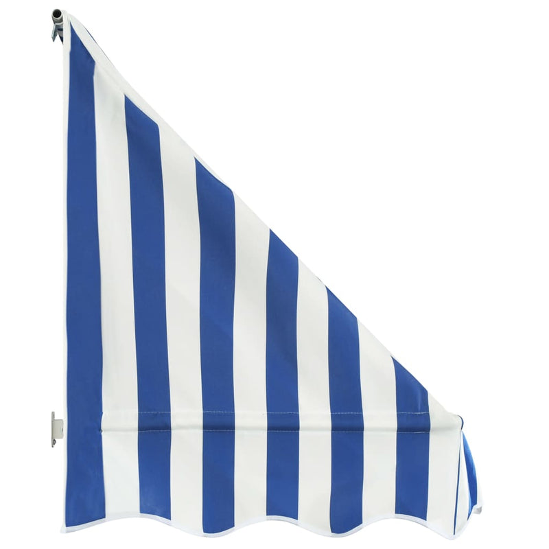 vidaXL Bistro Awning 400x120 cm Blue and White