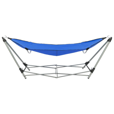vidaXL Hammock with Foldable Stand Black