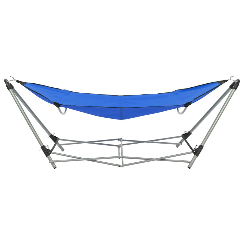 vidaXL Hammock with Foldable Stand Black