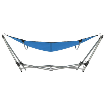 vidaXL Hammock with Foldable Stand Black