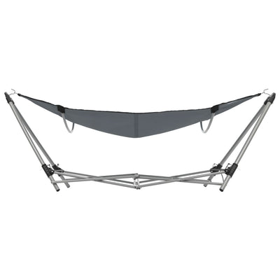 vidaXL Hammock with Foldable Stand Black