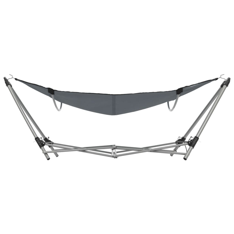 vidaXL Hammock with Foldable Stand Black