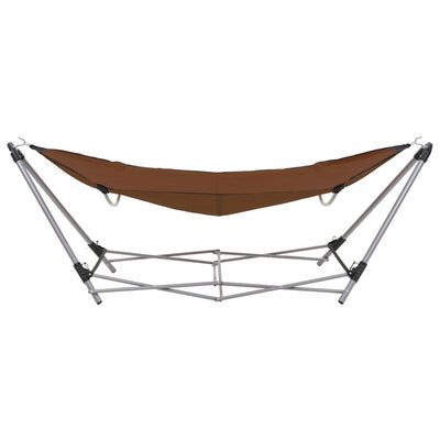 vidaXL Hammock with Foldable Stand Black