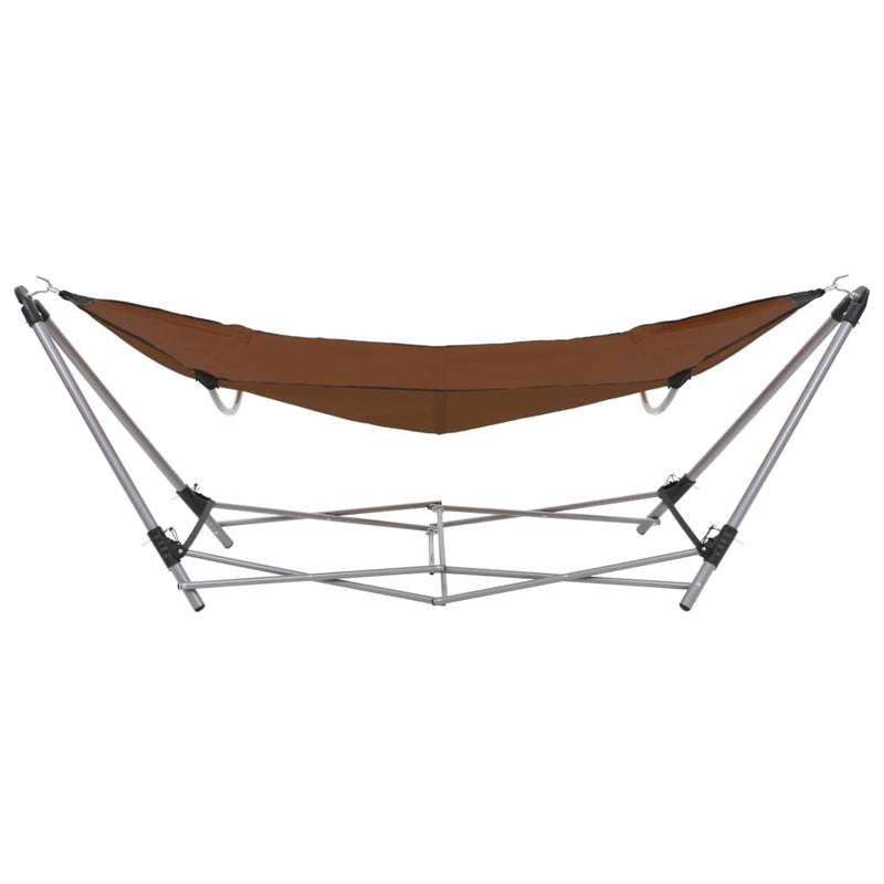 vidaXL Hammock with Foldable Stand Black