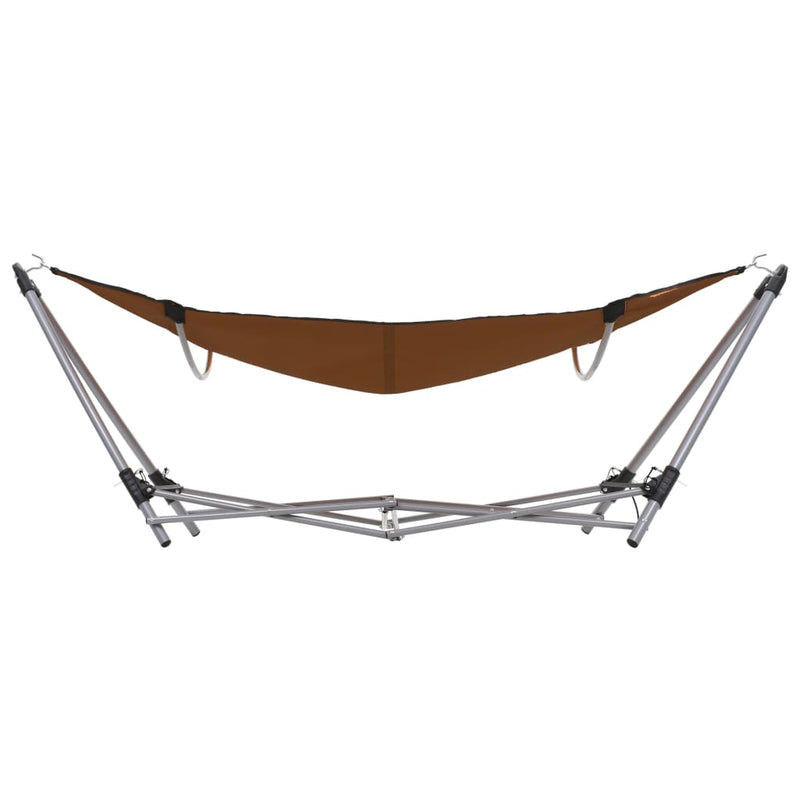 vidaXL Hammock with Foldable Stand Black