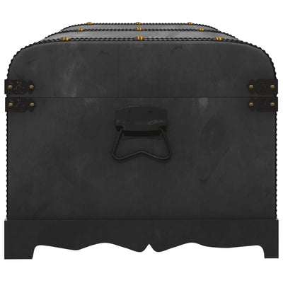 vidaXL Treasure Chest Wood Black 90x51x42 cm