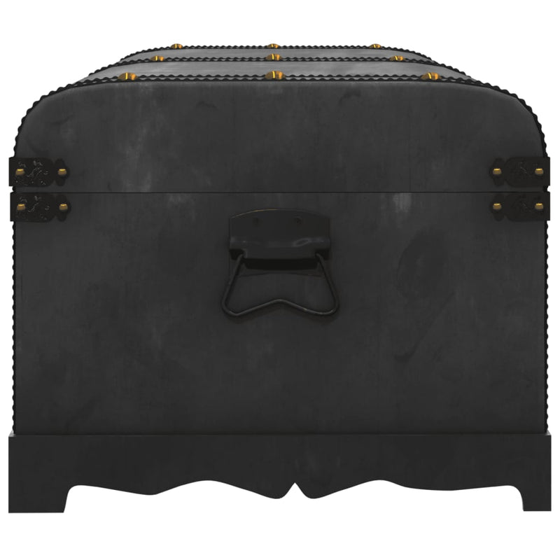 vidaXL Treasure Chest Wood Black 90x51x42 cm