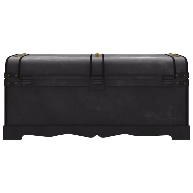 vidaXL Treasure Chest Wood Black 90x51x42 cm