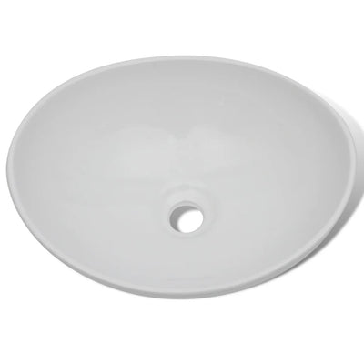 vidaXL Ceramic Basin 40x33 cm Black