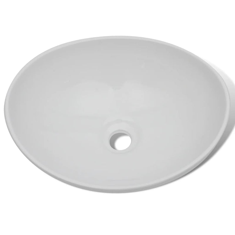 vidaXL Ceramic Basin 40x33 cm Black