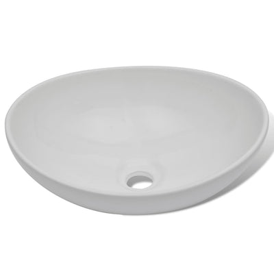 vidaXL Ceramic Basin 40x33 cm Black