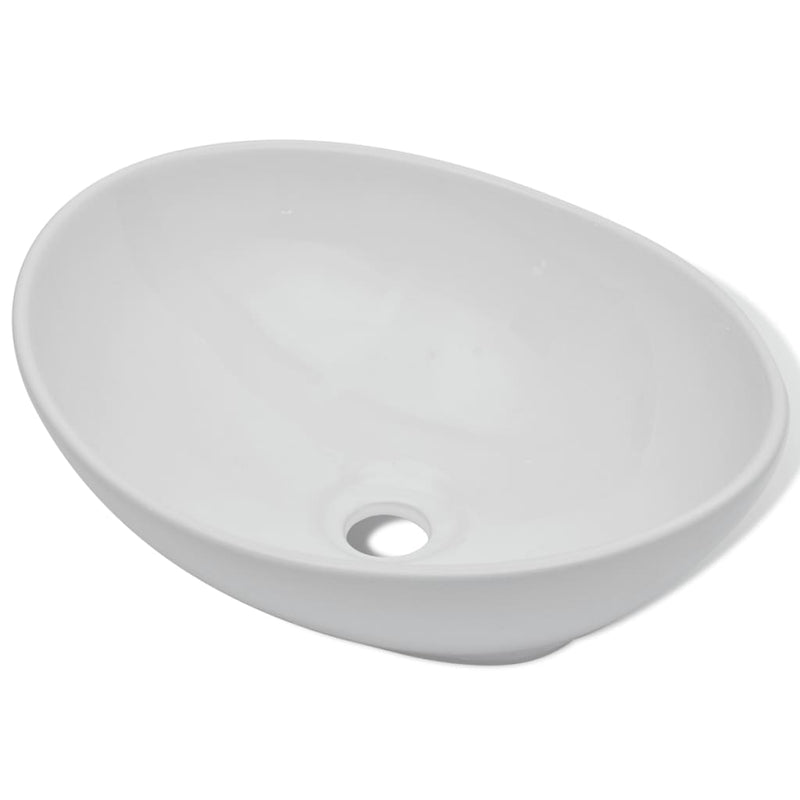 vidaXL Ceramic Basin 40x33 cm Black