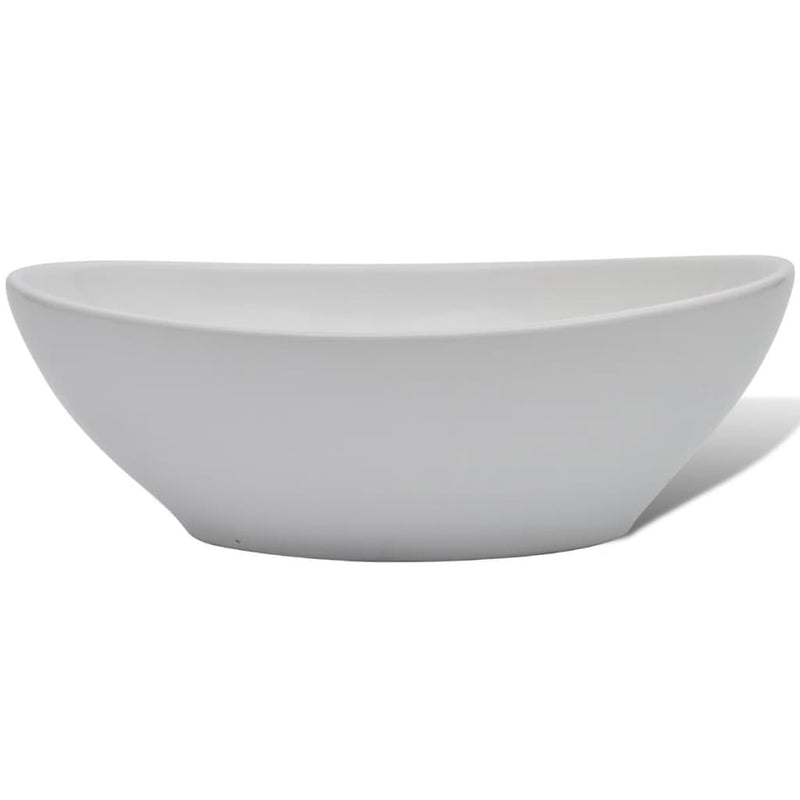 vidaXL Ceramic Basin 40x33 cm Black
