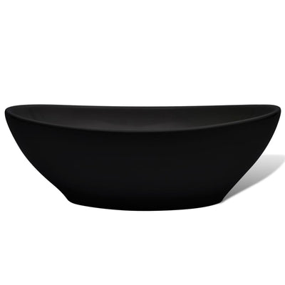 vidaXL Ceramic Basin 40x33 cm Black
