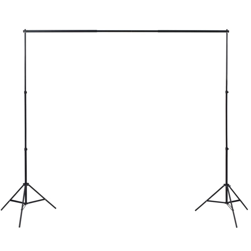 vidaXL Photo Studio Kit with 3 Cotton Backdrops Adjustable Frame 3x6 m