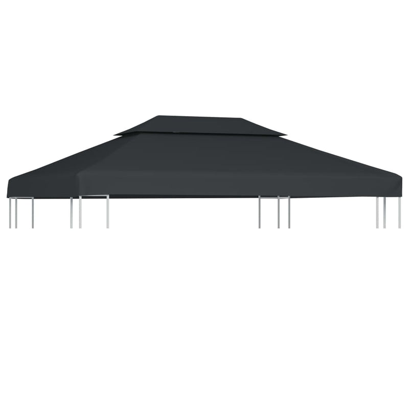 vidaXL 2-Tier Gazebo Top Cover 310 g/m² 4x3 m Anthracite