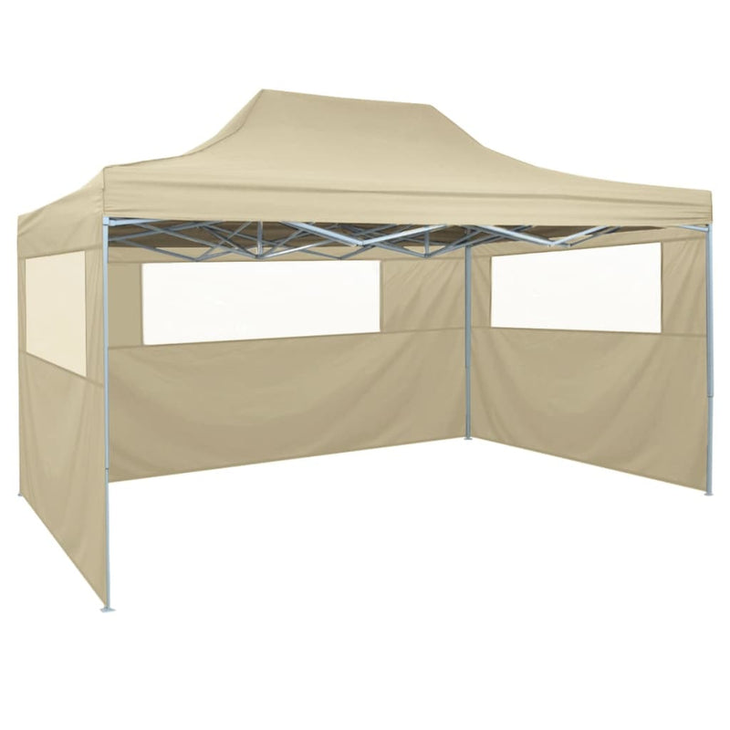 vidaXL Foldable Tent with 3 Walls 3x4.5 m Blue