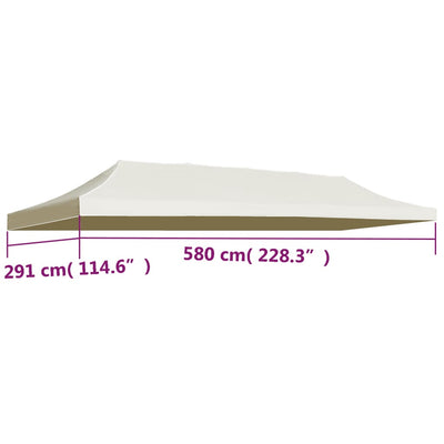 vidaXL Party Tent Roof 3x6 m Anthracite