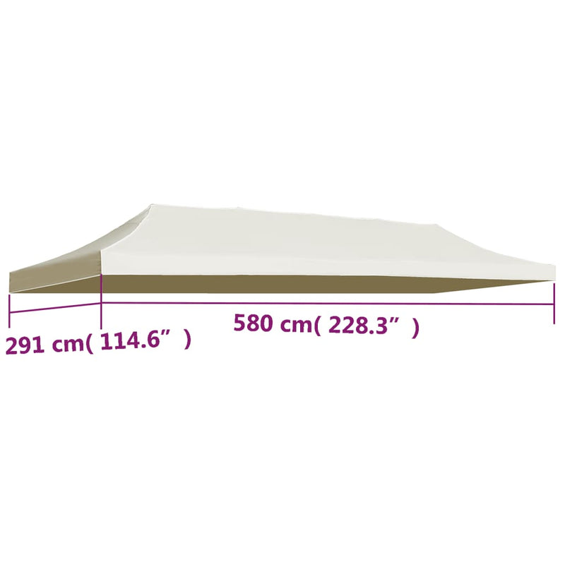 vidaXL Party Tent Roof 3x6 m Anthracite