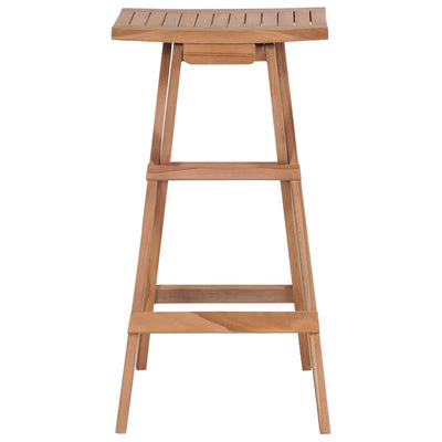 vidaXL Folding Bar Stools 2 pcs Solid Teak Wood