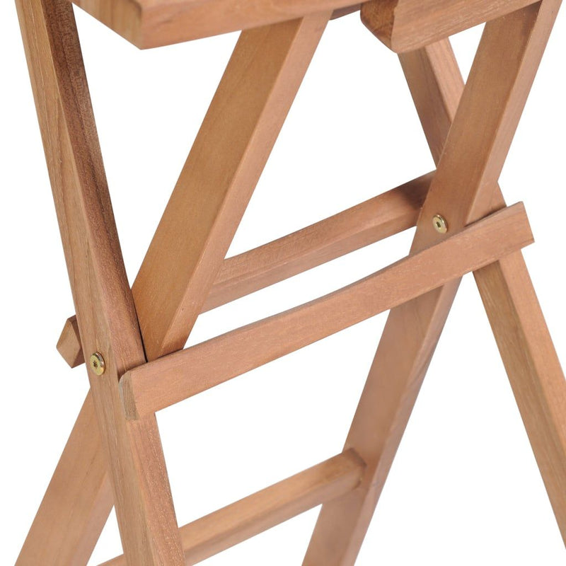 vidaXL Folding Bar Stools 2 pcs Solid Teak Wood