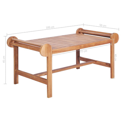 vidaXL Coffee Table 100x50x45 cm Solid Teak