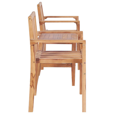 vidaXL 3 Piece Bistro Set Solid Teak