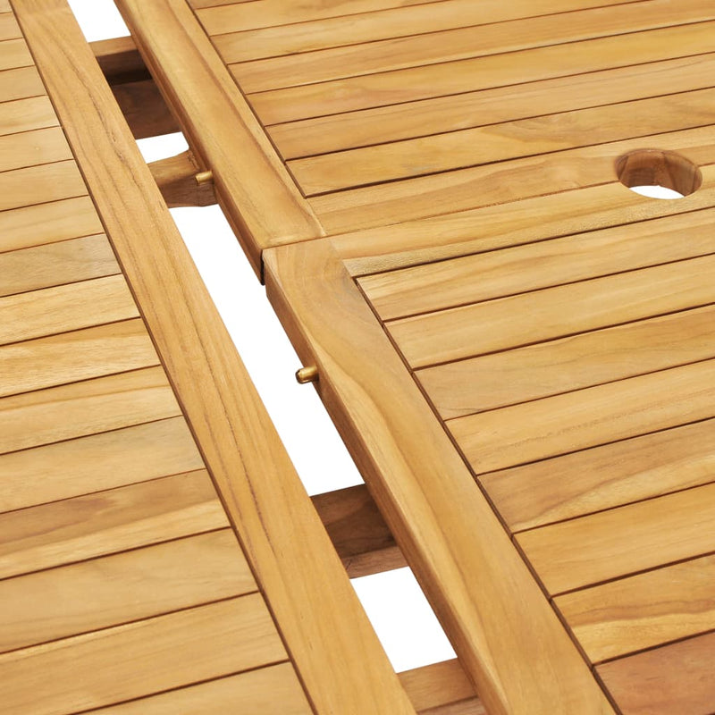 vidaXL 7 Piece Outdoor Dining Set 150-200x100x75 cm Solid Teak Wood